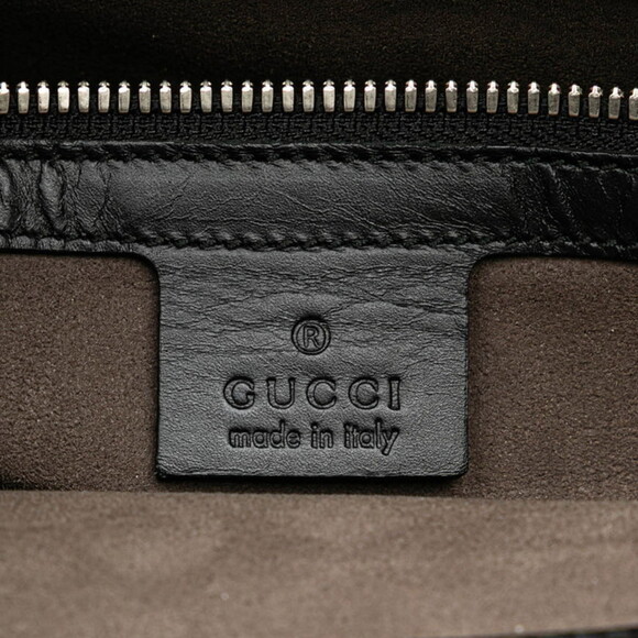 GUCCI Black Leather Shoulder Bag - Picture 8 of 10